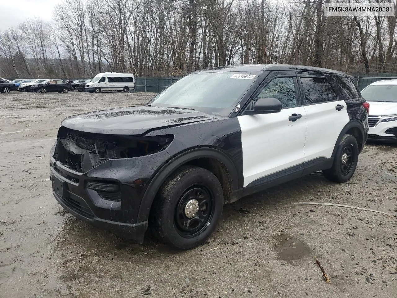 2021 Ford Explorer Police Interceptor VIN: 1FM5K8AW4MNA20581 Lot: 43246944