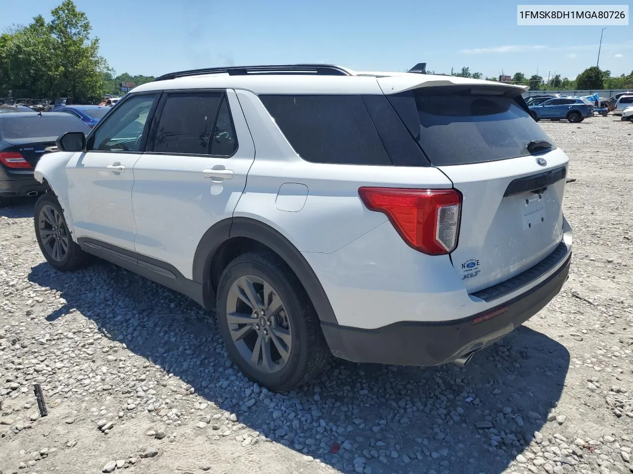 2021 Ford Explorer Xlt VIN: 1FMSK8DH1MGA80726 Lot: 58502364