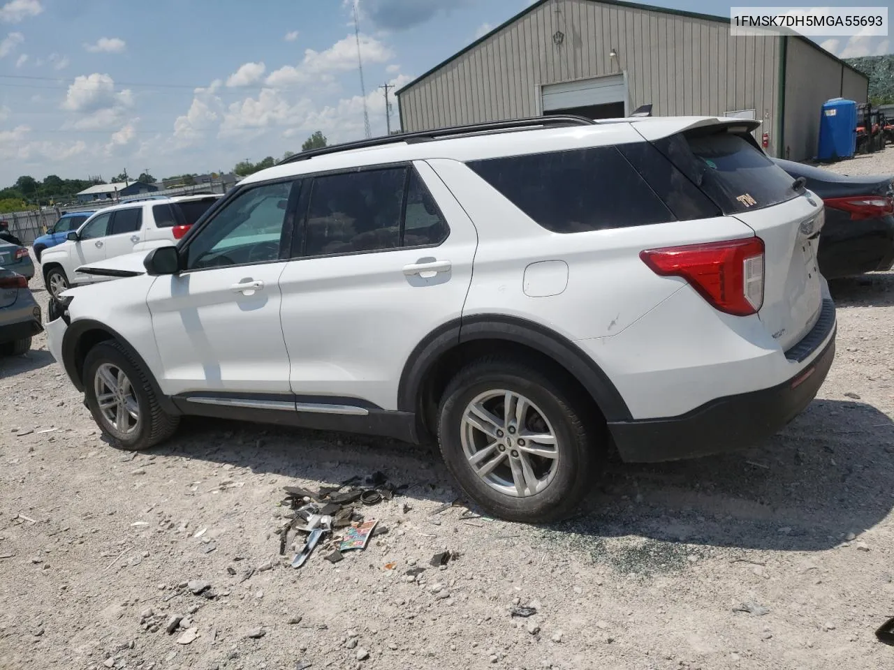 2021 Ford Explorer Xlt VIN: 1FMSK7DH5MGA55693 Lot: 58930784