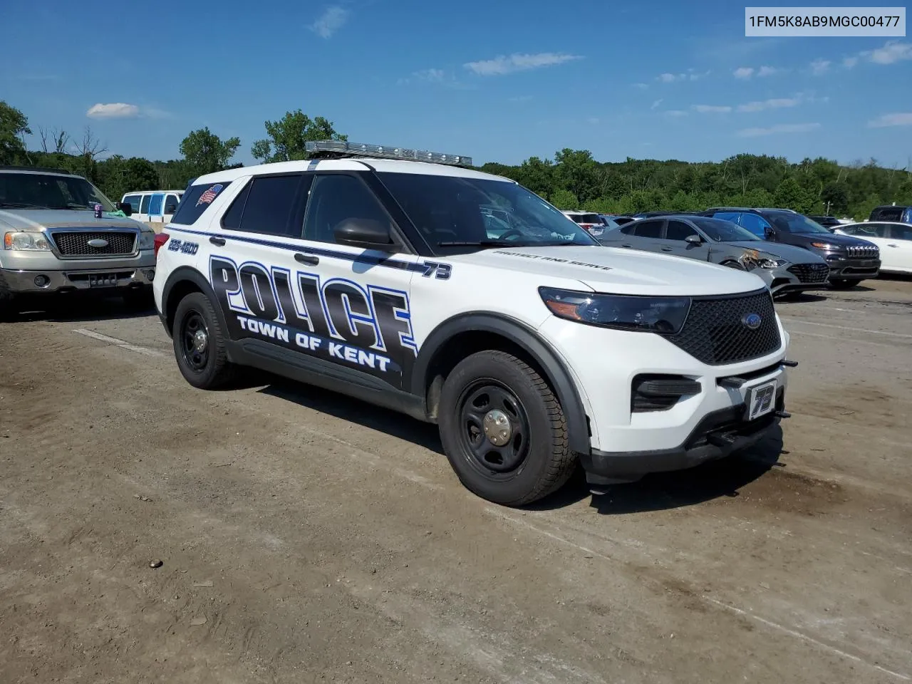 2021 Ford Explorer Police Interceptor VIN: 1FM5K8AB9MGC00477 Lot: 61801504