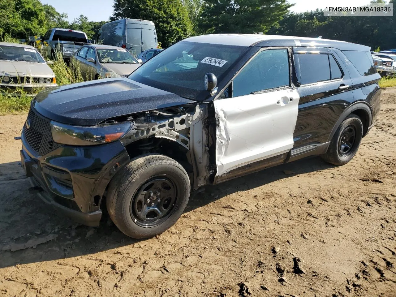 2021 Ford Explorer Police Interceptor VIN: 1FM5K8AB1MGA18336 Lot: 65936494