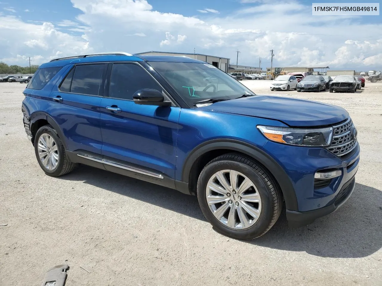 2021 Ford Explorer Limited VIN: 1FMSK7FH5MGB49814 Lot: 69062304