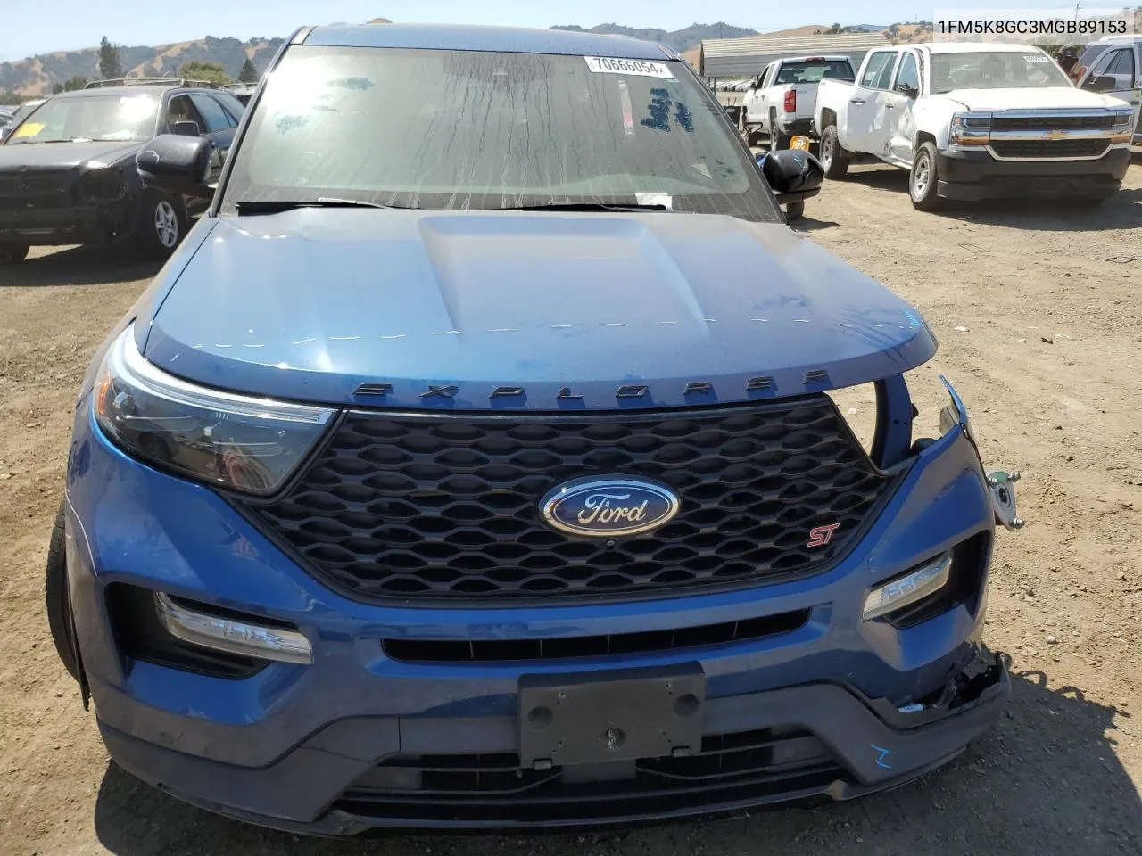 2021 Ford Explorer St VIN: 1FM5K8GC3MGB89153 Lot: 70666054