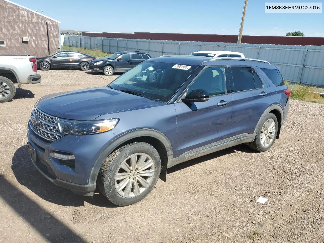 2021 Ford Explorer Limited VIN: 1FMSK8FH9MGC27016 Lot: 71051904