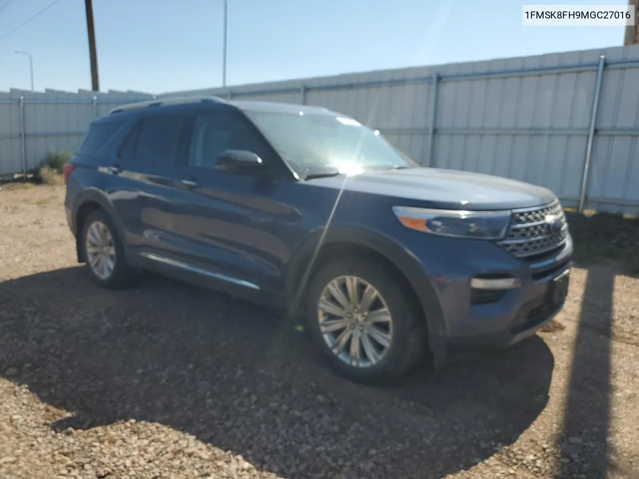 2021 Ford Explorer Limited VIN: 1FMSK8FH9MGC27016 Lot: 71051904