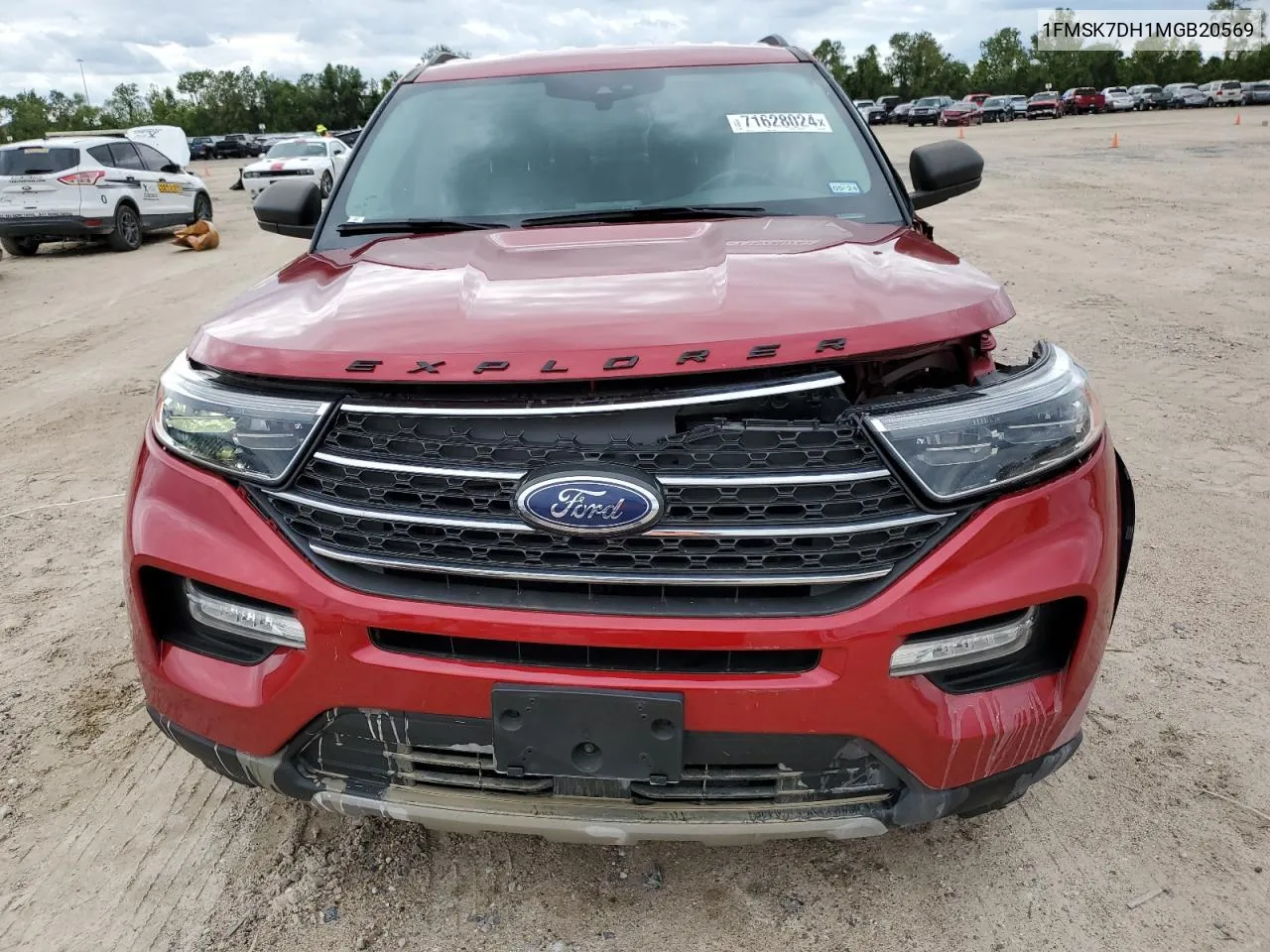 2021 Ford Explorer Xlt VIN: 1FMSK7DH1MGB20569 Lot: 71628024