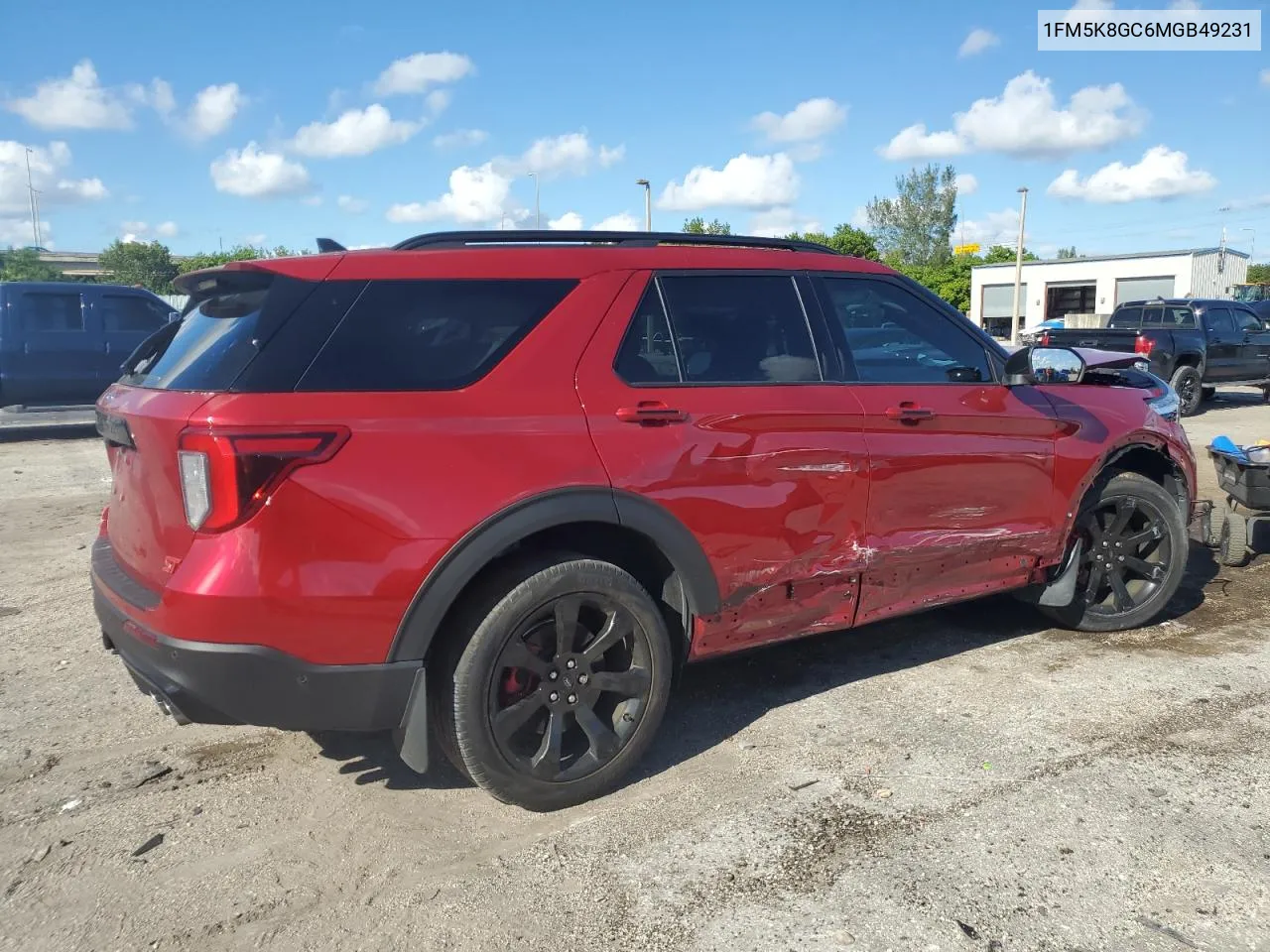 2021 Ford Explorer St VIN: 1FM5K8GC6MGB49231 Lot: 71875254