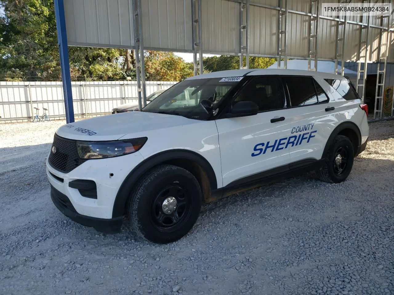 2021 Ford Explorer Police Interceptor VIN: 1FM5K8AB5MGB24384 Lot: 72165834