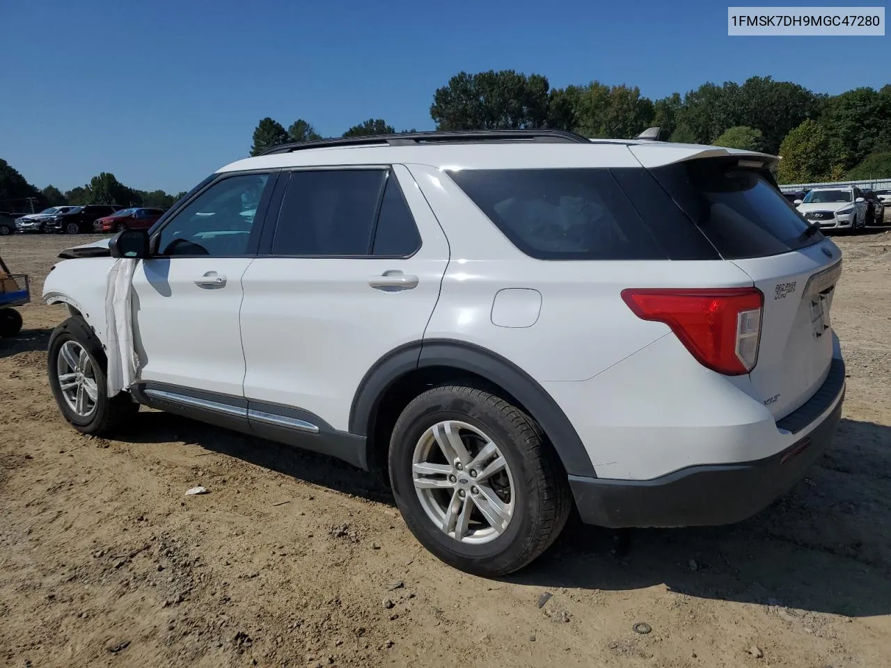 2021 Ford Explorer Xlt VIN: 1FMSK7DH9MGC47280 Lot: 72197584