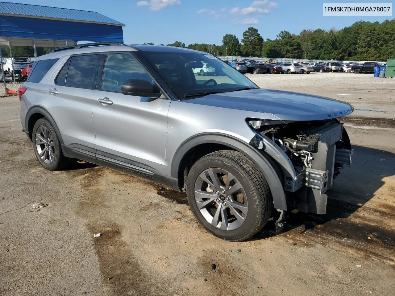 2021 Ford Explorer Xlt VIN: 1FMSK7DH0MGA78007 Lot: 72269184