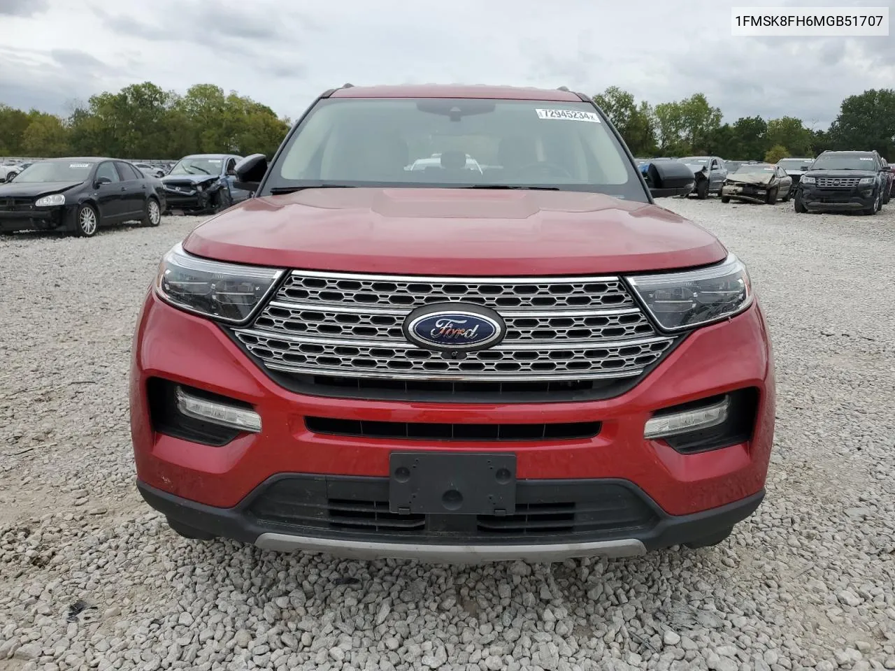 2021 Ford Explorer Limited VIN: 1FMSK8FH6MGB51707 Lot: 72945234