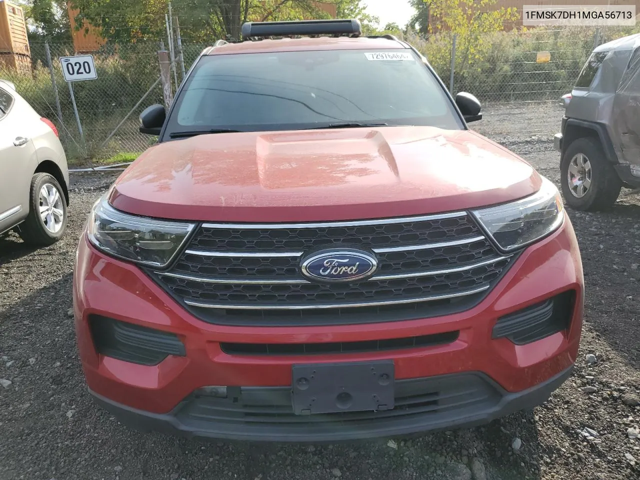 2021 Ford Explorer Xlt VIN: 1FMSK7DH1MGA56713 Lot: 72976464