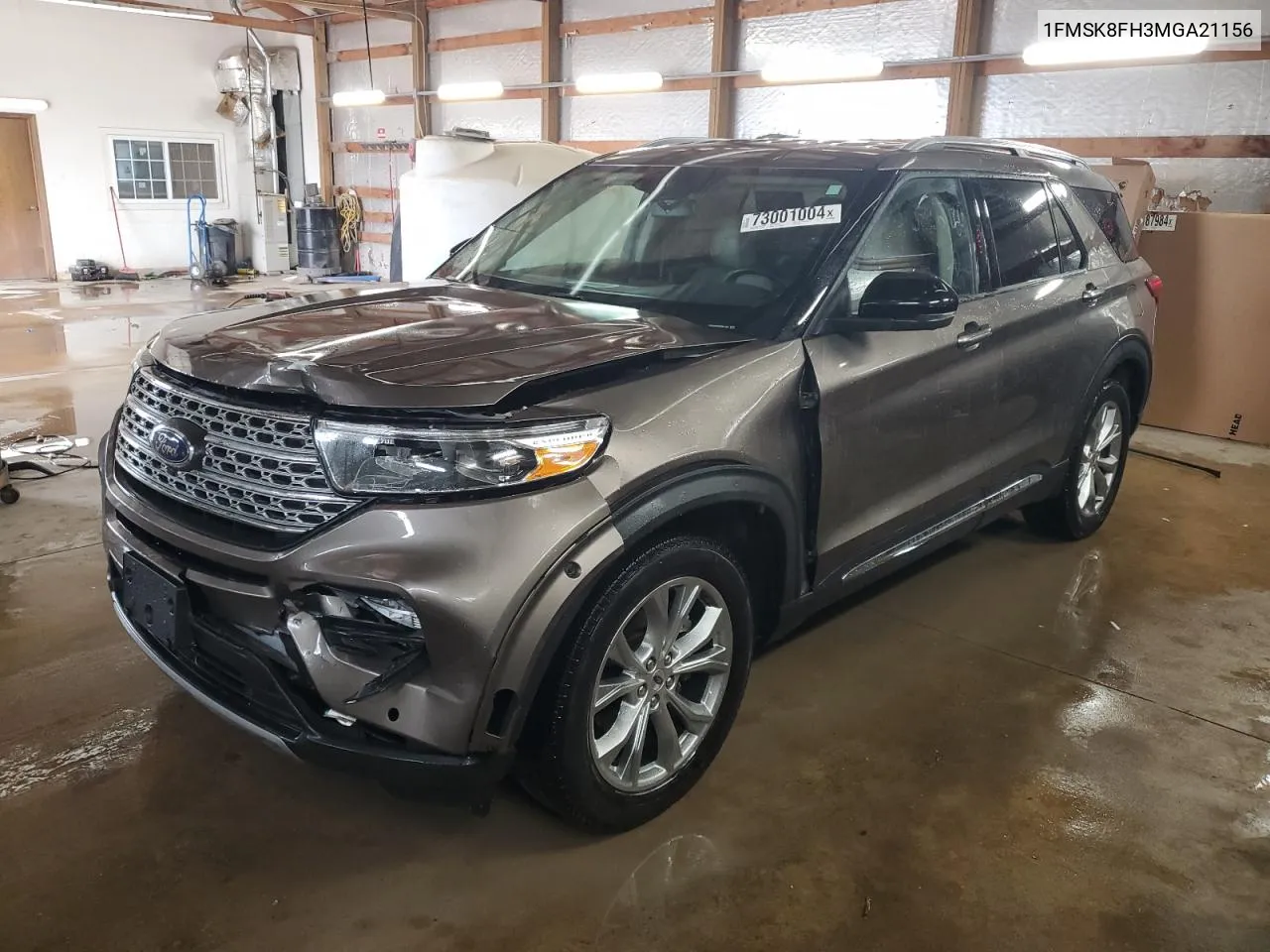 2021 Ford Explorer Limited VIN: 1FMSK8FH3MGA21156 Lot: 73001004