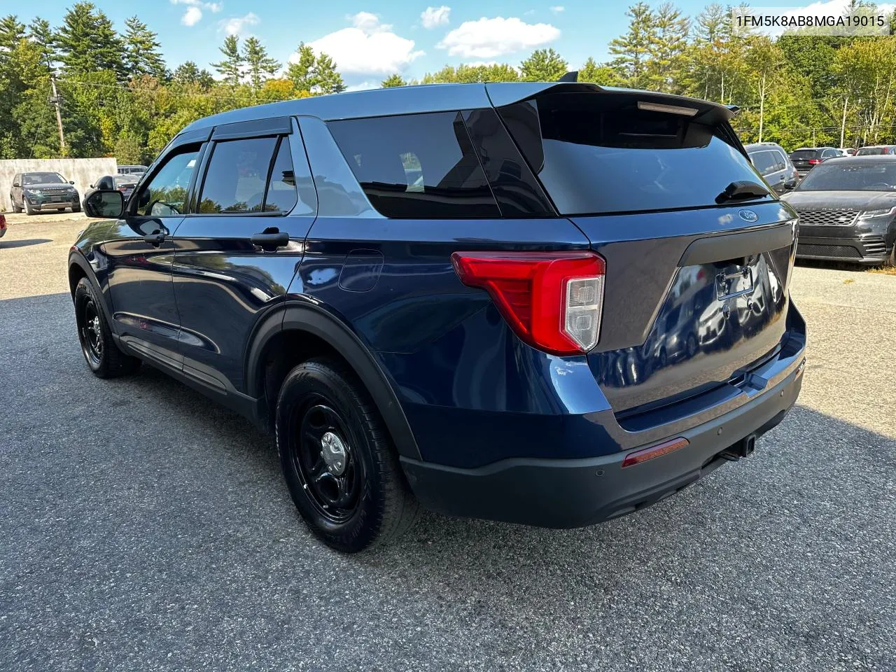 2021 Ford Explorer Police Interceptor VIN: 1FM5K8AB8MGA19015 Lot: 73230524