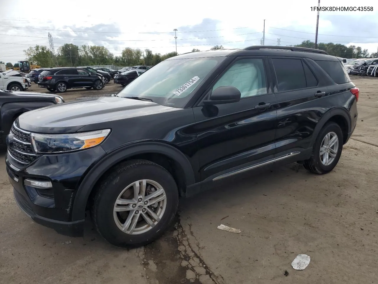 2021 Ford Explorer Xlt VIN: 1FMSK8DH0MGC43558 Lot: 73301754