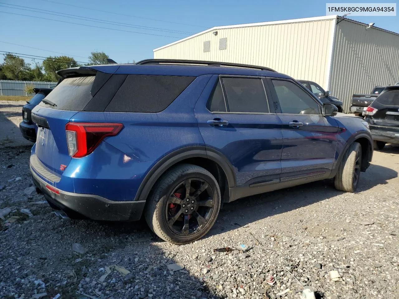 2021 Ford Explorer St VIN: 1FM5K8GC9MGA94354 Lot: 73637344