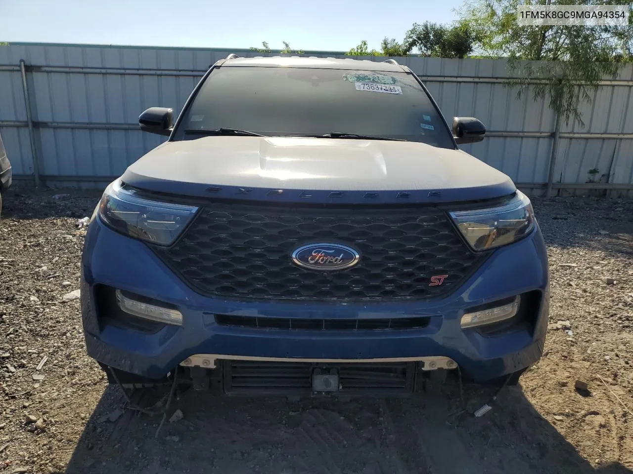 2021 Ford Explorer St VIN: 1FM5K8GC9MGA94354 Lot: 73637344