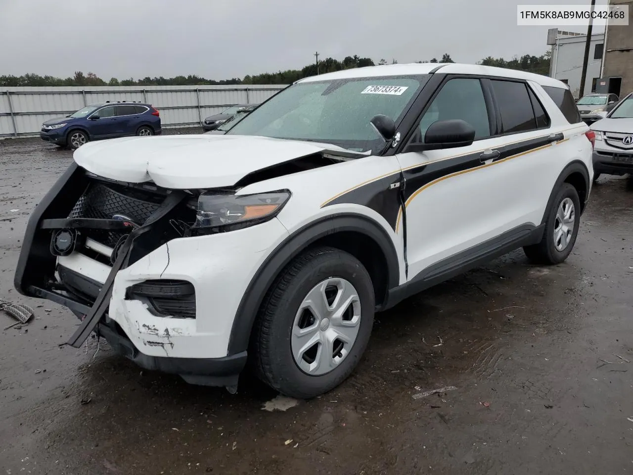 2021 Ford Explorer Police Interceptor VIN: 1FM5K8AB9MGC42468 Lot: 73673374