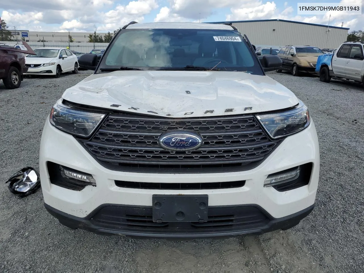 2021 Ford Explorer Xlt VIN: 1FMSK7DH9MGB11943 Lot: 74046904