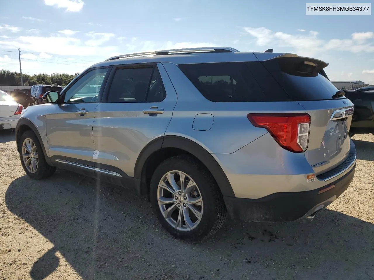 2021 Ford Explorer Limited VIN: 1FMSK8FH3MGB34377 Lot: 74066974