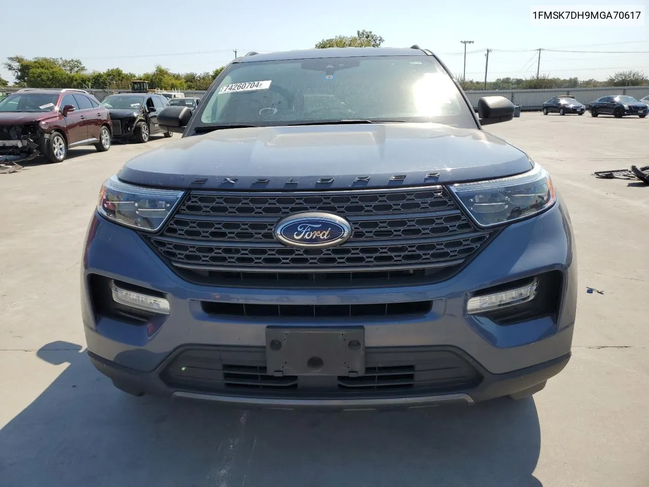 2021 Ford Explorer Xlt VIN: 1FMSK7DH9MGA70617 Lot: 74260704