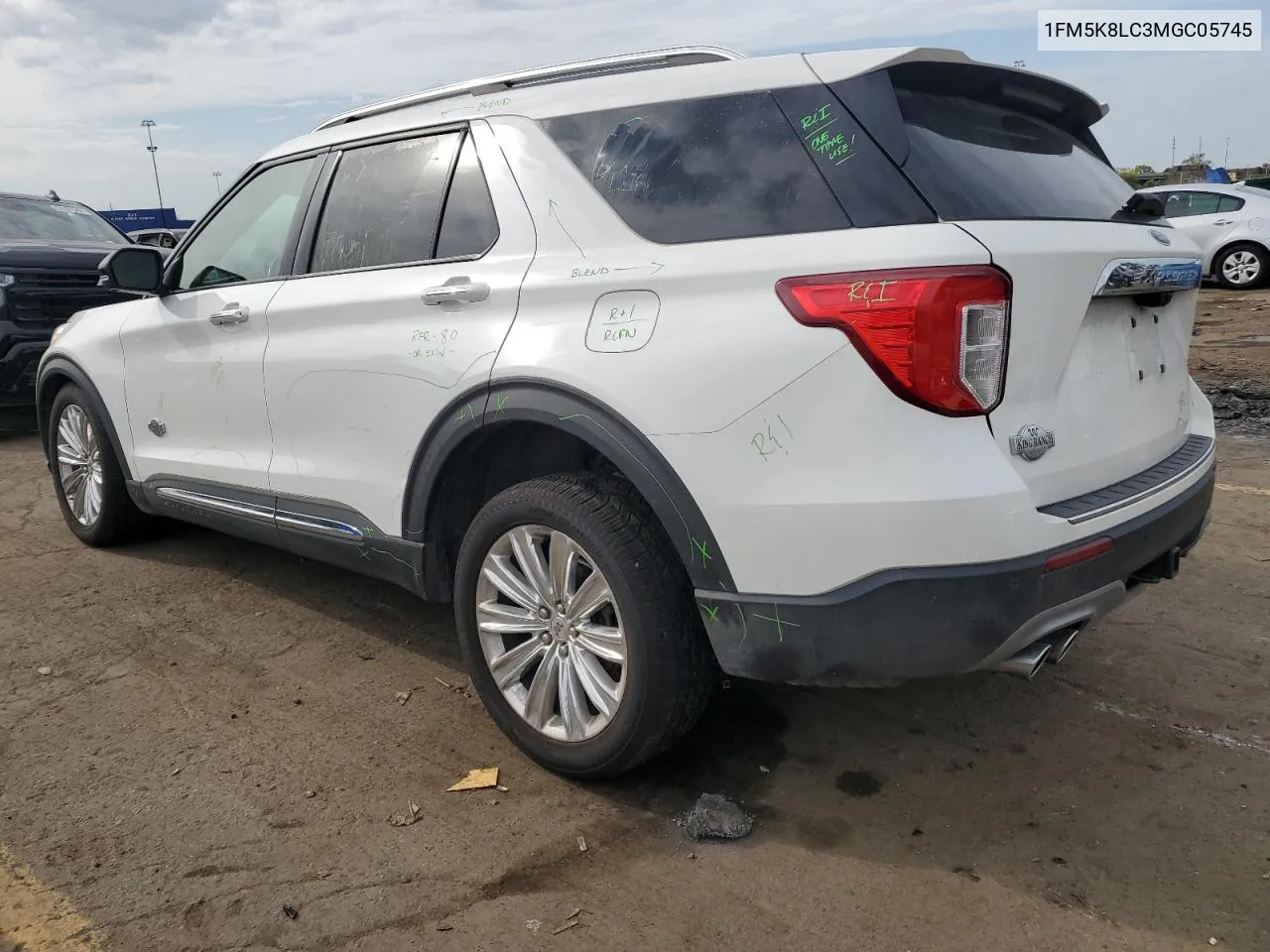 2021 Ford Explorer King Ranch VIN: 1FM5K8LC3MGC05745 Lot: 74377524