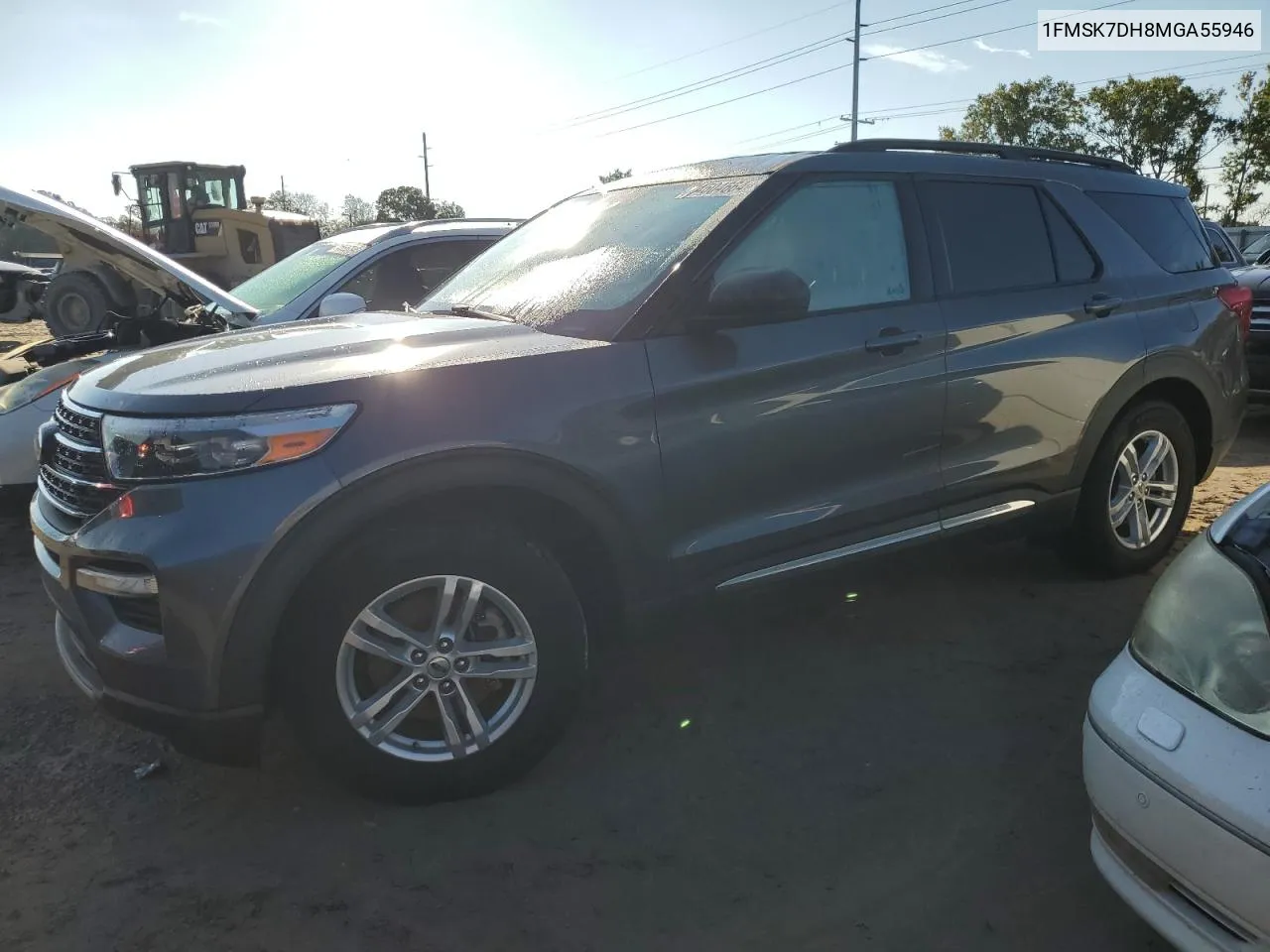 2021 Ford Explorer Xlt VIN: 1FMSK7DH8MGA55946 Lot: 74504664