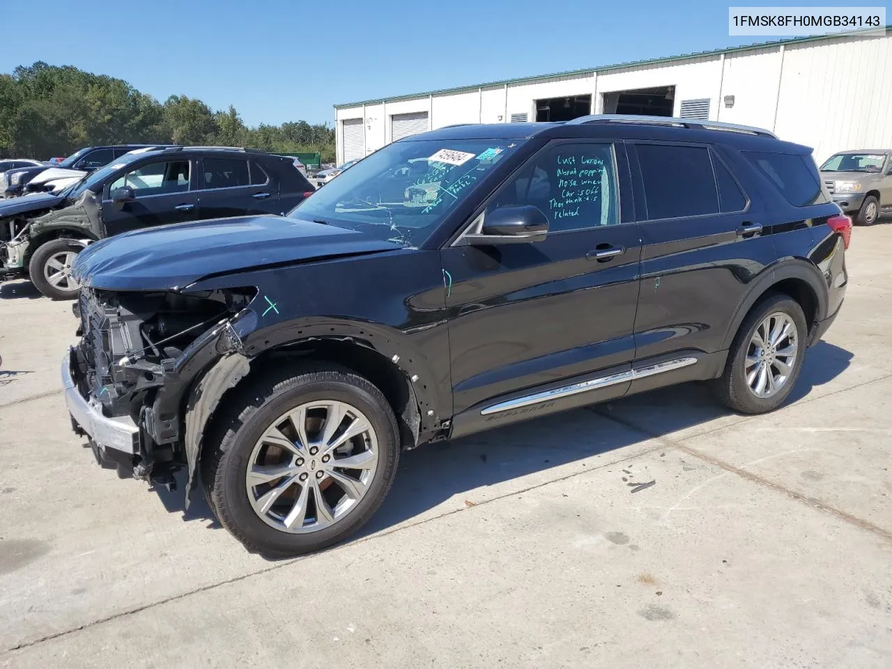 2021 Ford Explorer Limited VIN: 1FMSK8FH0MGB34143 Lot: 74596464