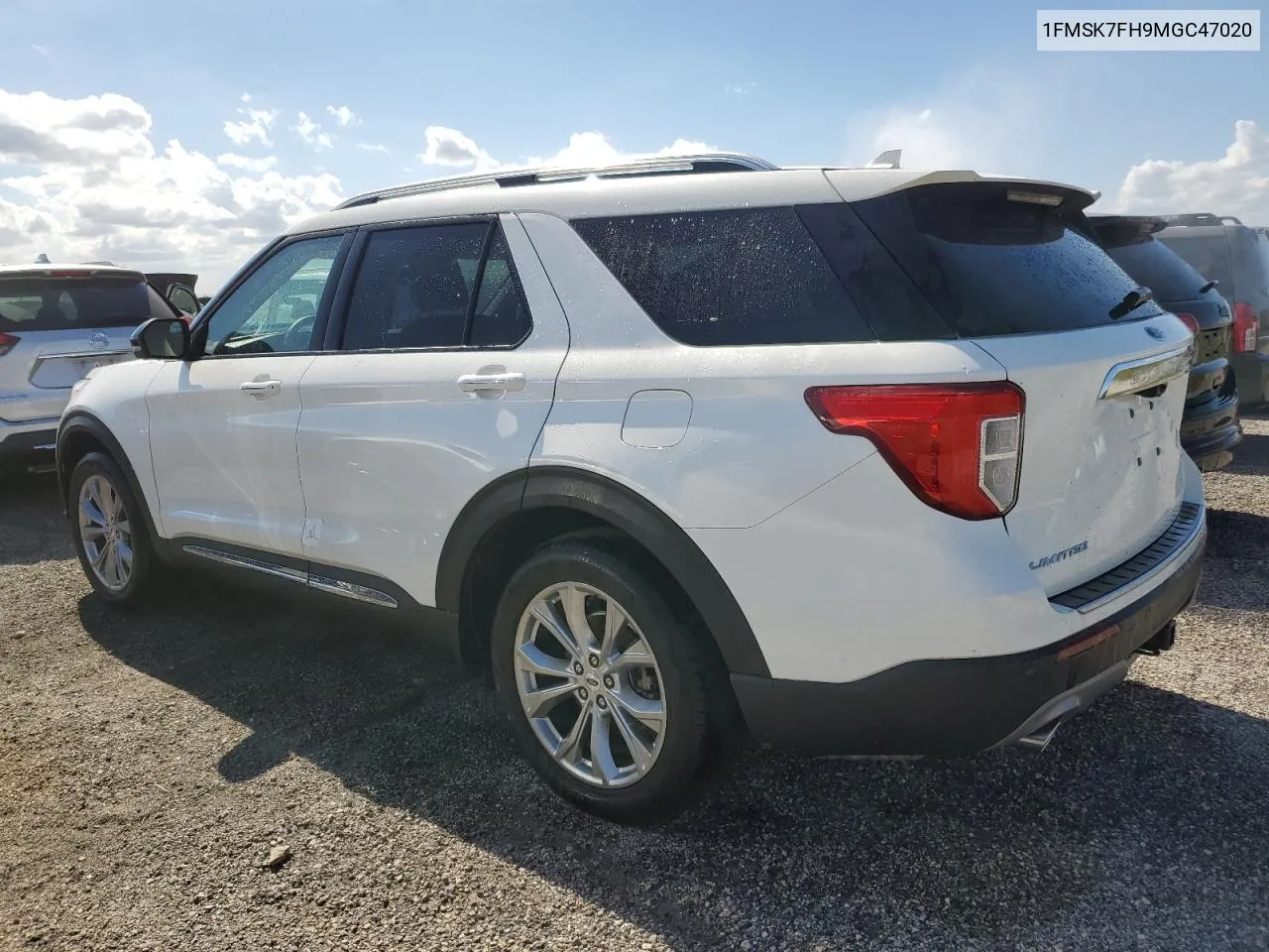 2021 Ford Explorer Limited VIN: 1FMSK7FH9MGC47020 Lot: 74700864