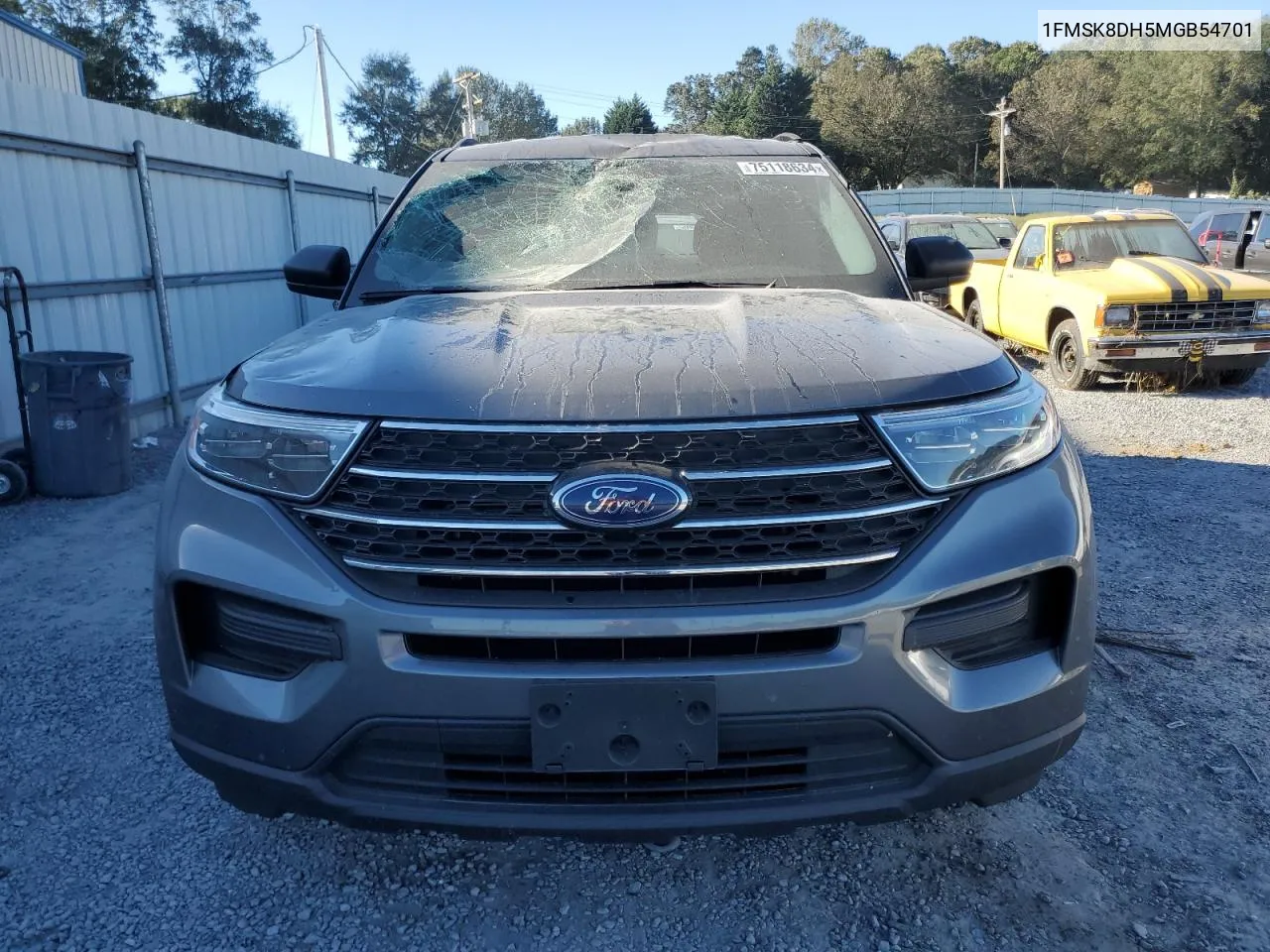 2021 Ford Explorer Xlt VIN: 1FMSK8DH5MGB54701 Lot: 75118634