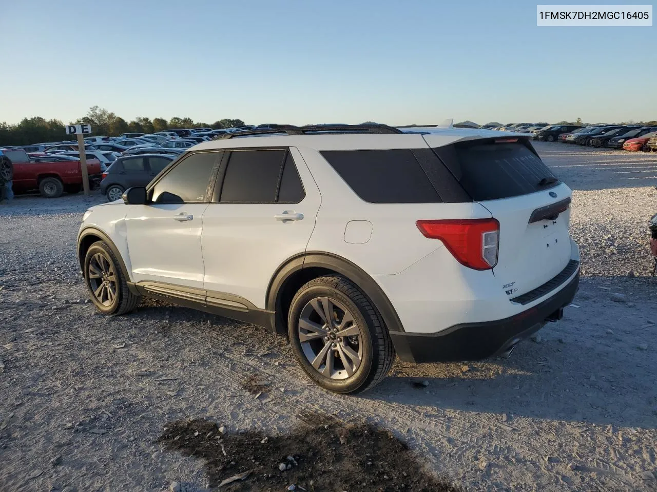 2021 Ford Explorer Xlt VIN: 1FMSK7DH2MGC16405 Lot: 75127824