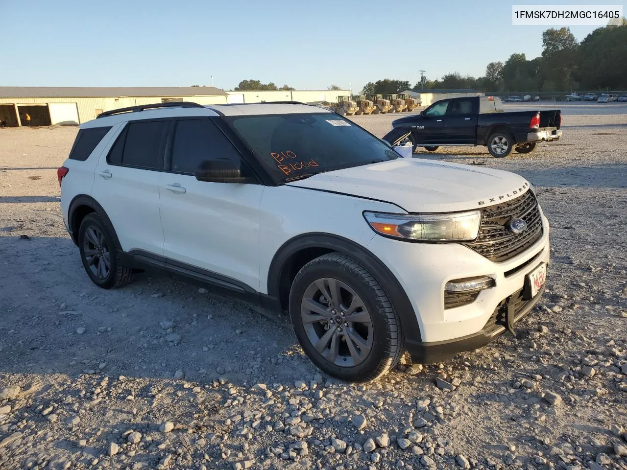 2021 Ford Explorer Xlt VIN: 1FMSK7DH2MGC16405 Lot: 75127824