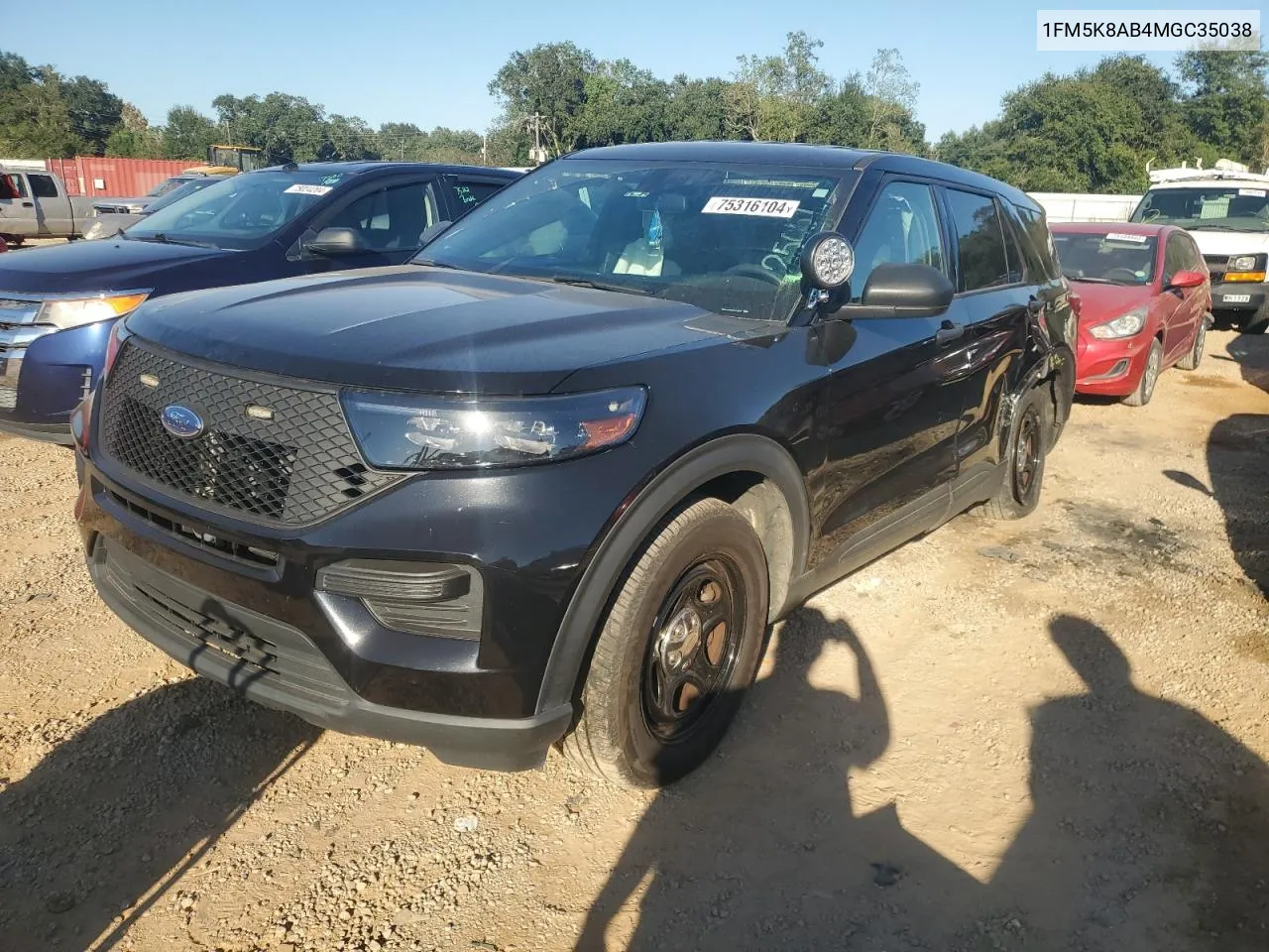 2021 Ford Explorer Police Interceptor VIN: 1FM5K8AB4MGC35038 Lot: 75316104