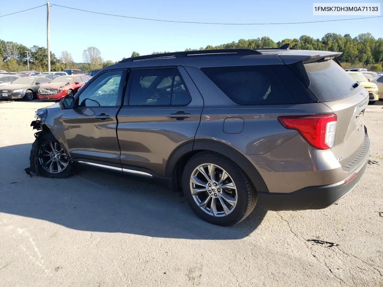 2021 Ford Explorer Xlt VIN: 1FMSK7DH3MGA71133 Lot: 75351424