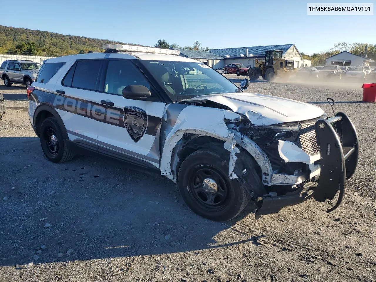 2021 Ford Explorer Police Interceptor VIN: 1FM5K8AB6MGA19191 Lot: 75434044