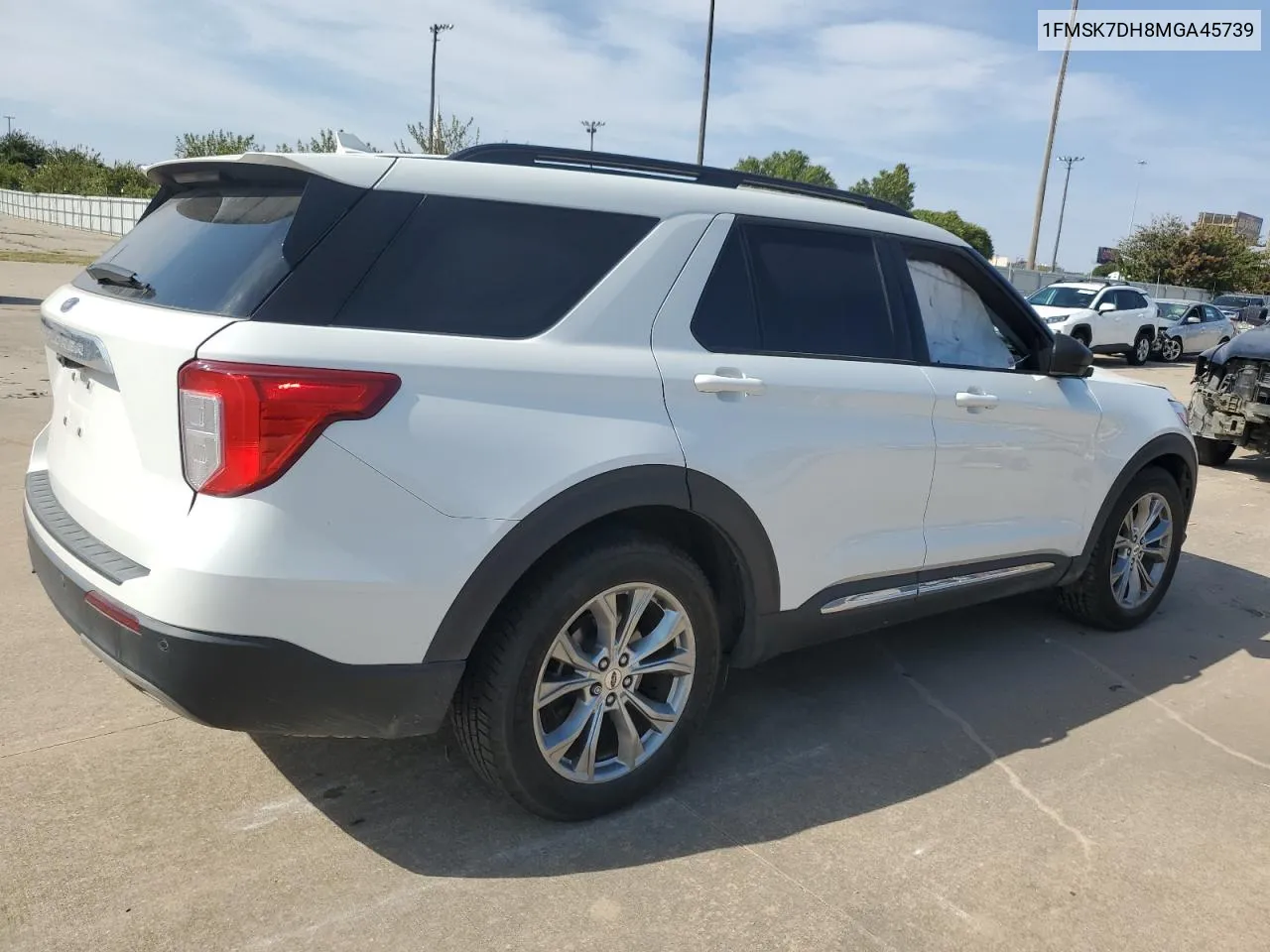 2021 Ford Explorer Xlt VIN: 1FMSK7DH8MGA45739 Lot: 75461194