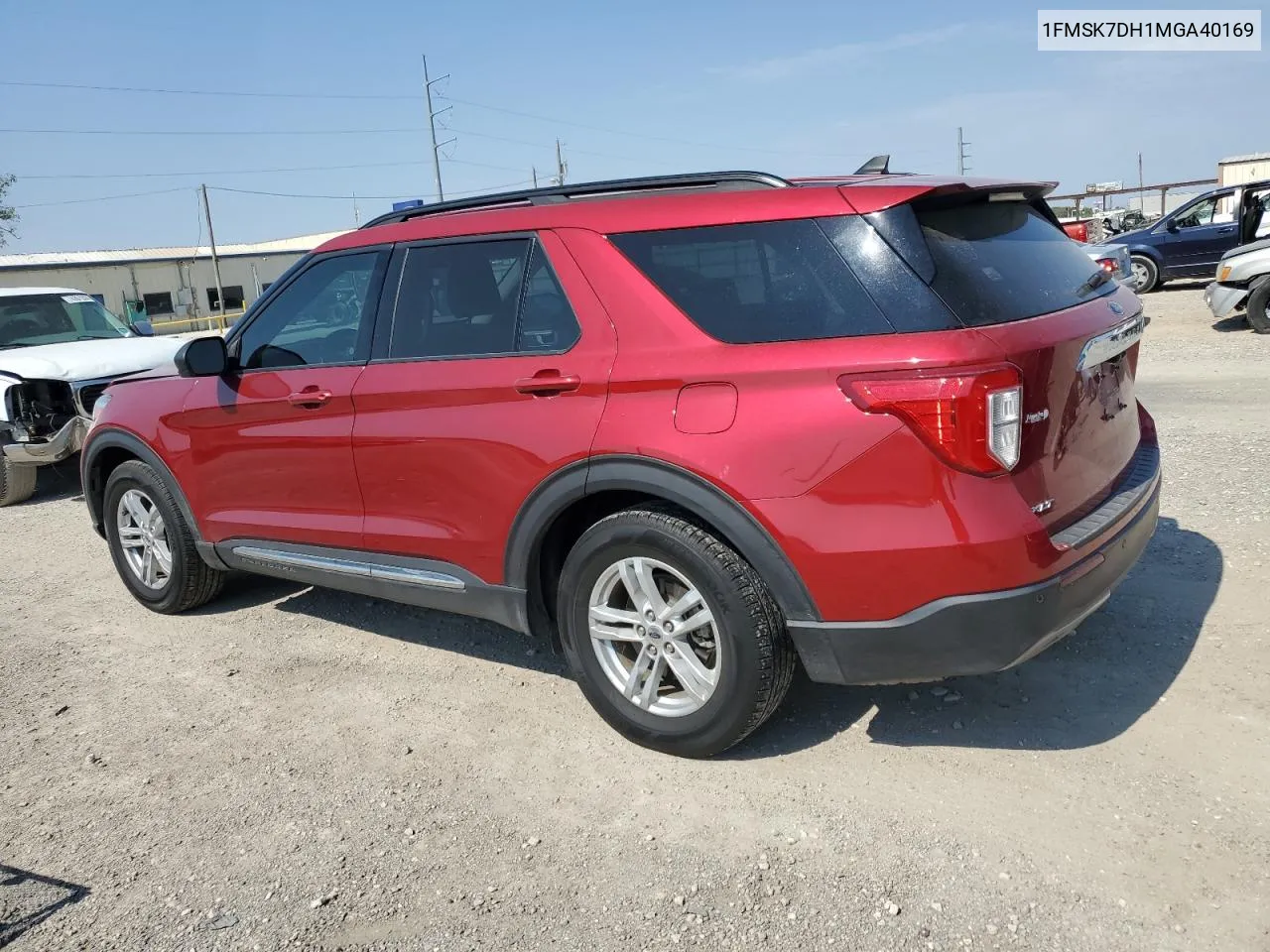 2021 Ford Explorer Xlt VIN: 1FMSK7DH1MGA40169 Lot: 75544784