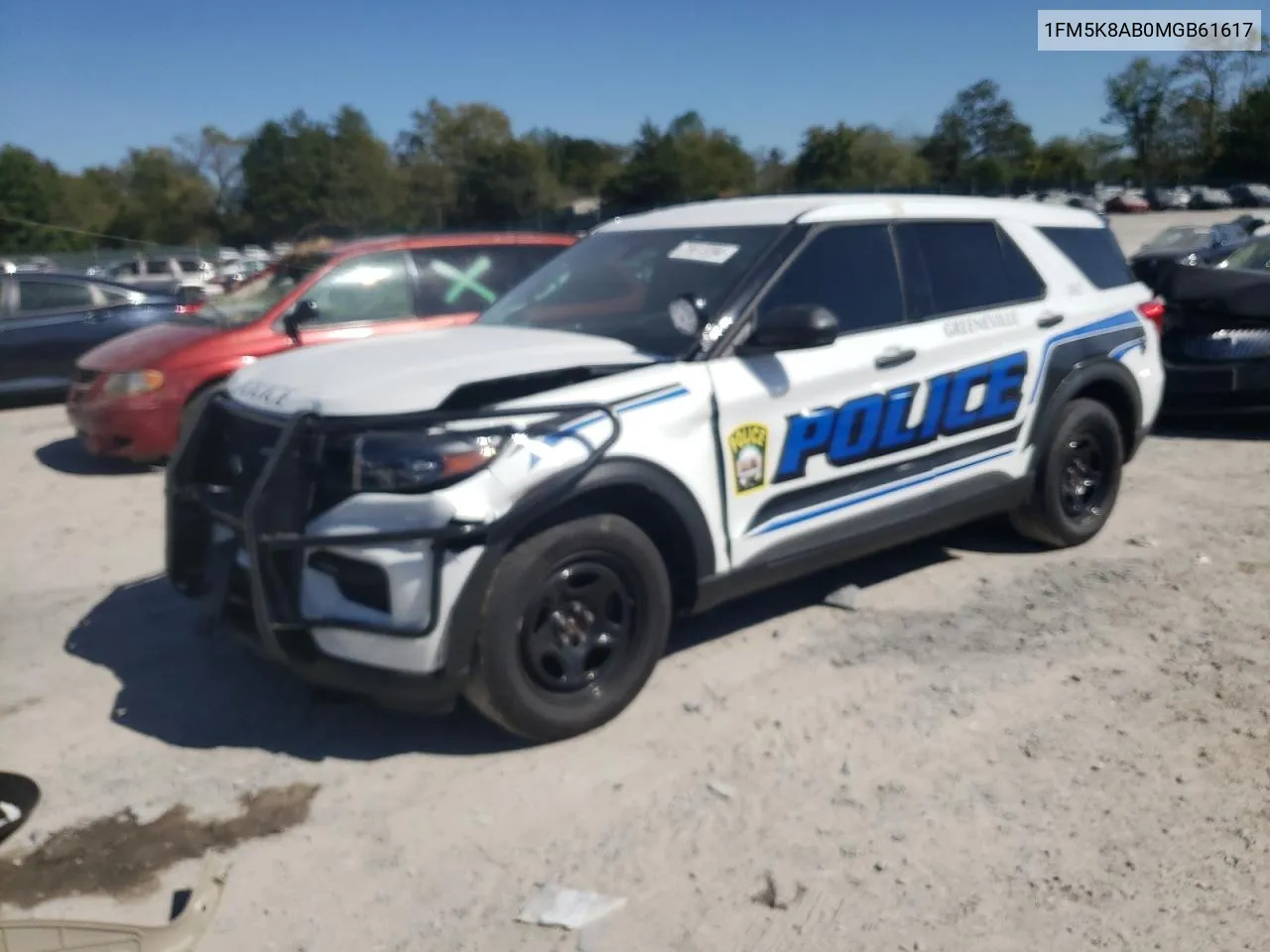 2021 Ford Explorer Police Interceptor VIN: 1FM5K8AB0MGB61617 Lot: 75613394