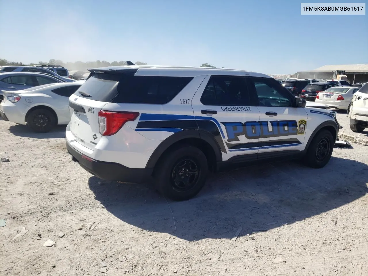 1FM5K8AB0MGB61617 2021 Ford Explorer Police Interceptor