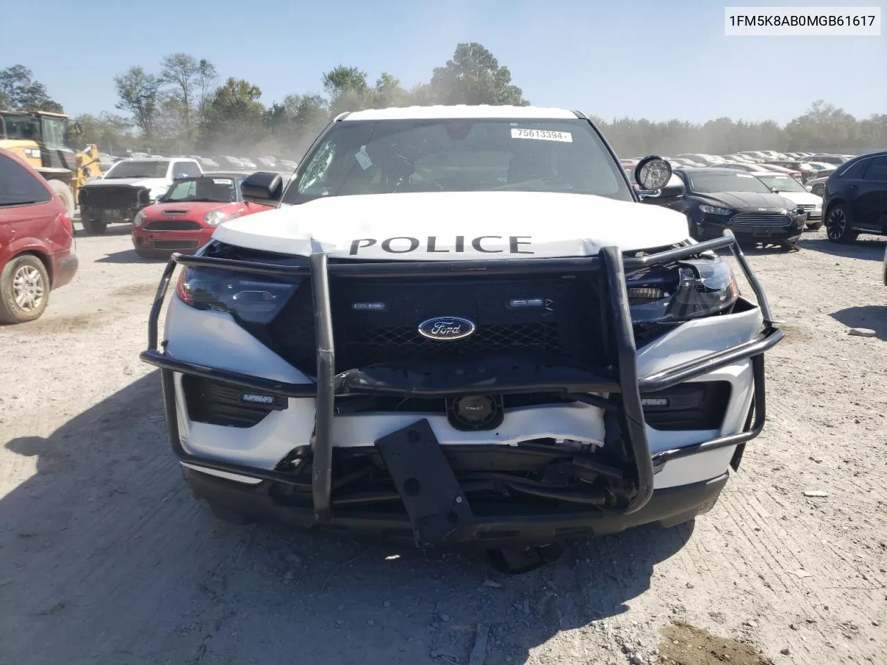 2021 Ford Explorer Police Interceptor VIN: 1FM5K8AB0MGB61617 Lot: 75613394