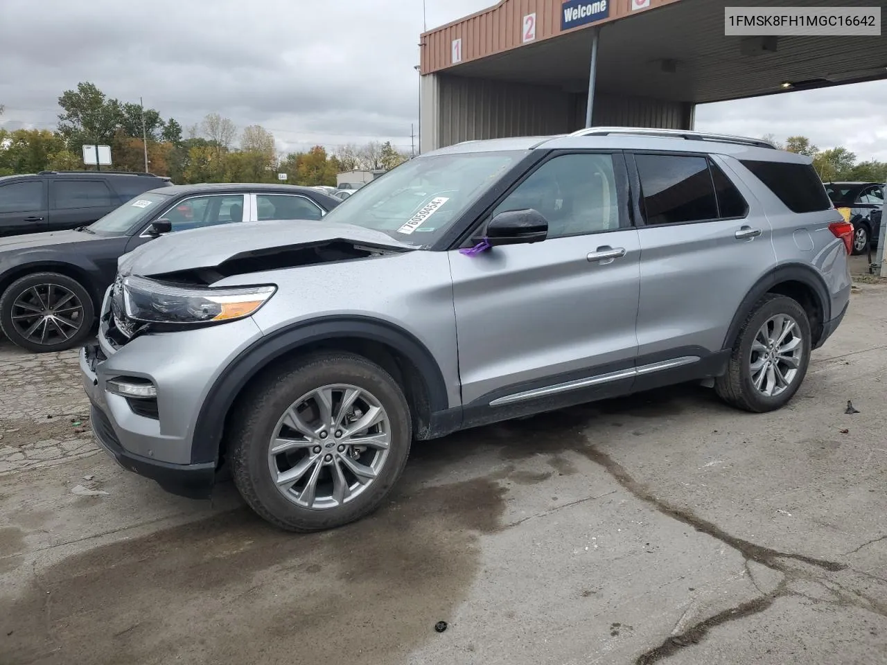 2021 Ford Explorer Limited VIN: 1FMSK8FH1MGC16642 Lot: 76059454