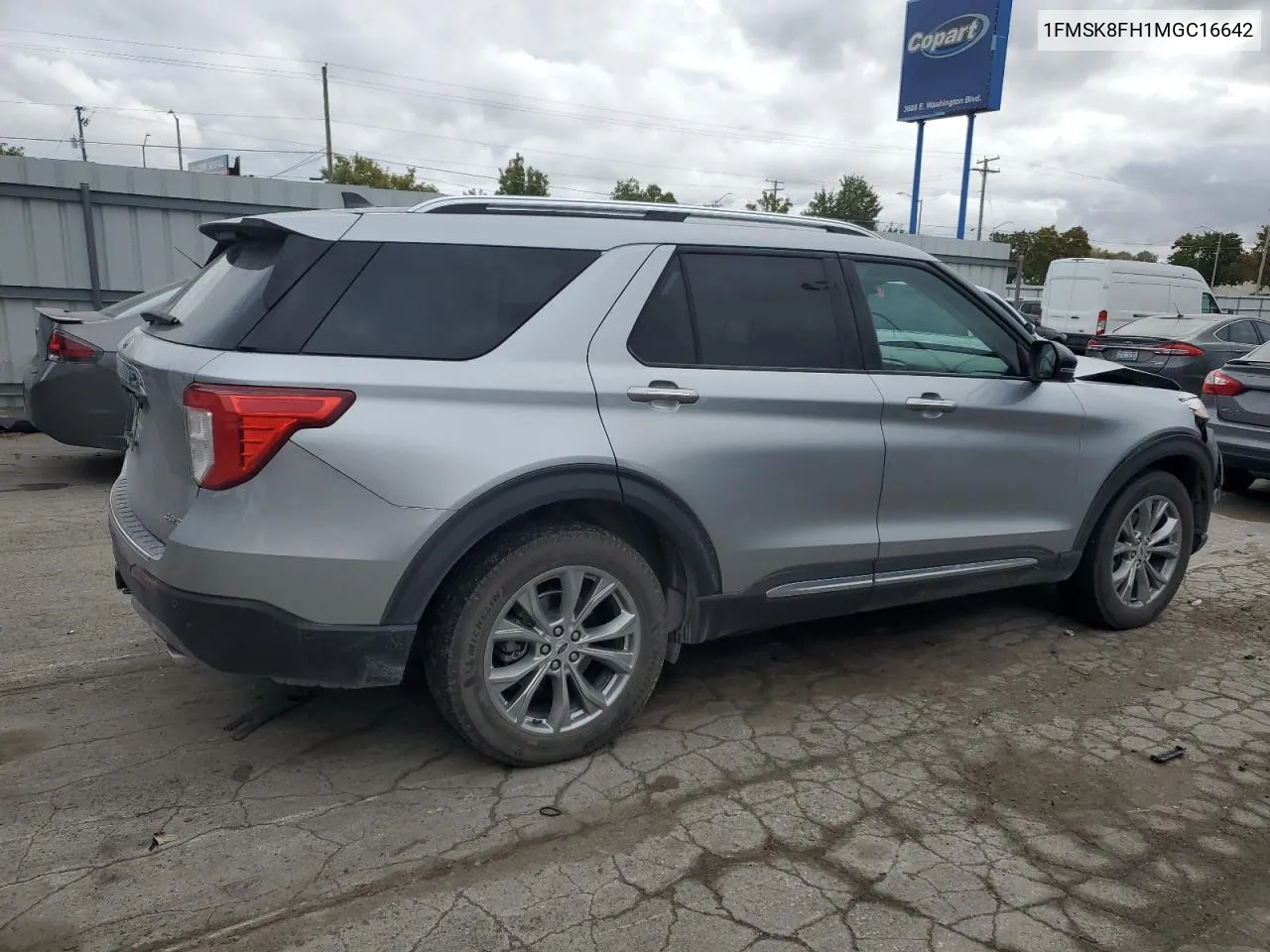 2021 Ford Explorer Limited VIN: 1FMSK8FH1MGC16642 Lot: 76059454