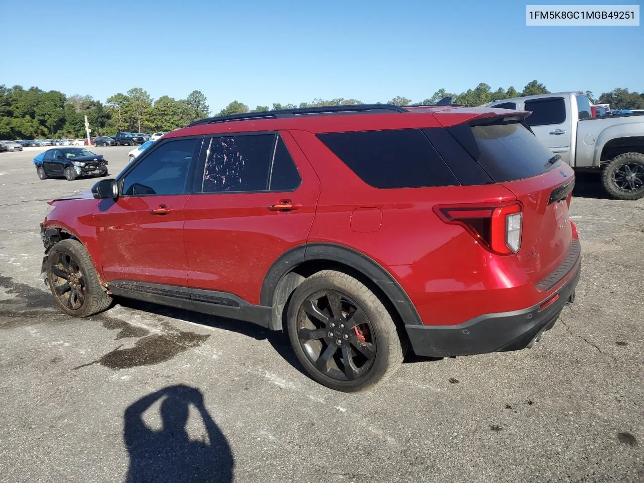 2021 Ford Explorer St VIN: 1FM5K8GC1MGB49251 Lot: 76386024