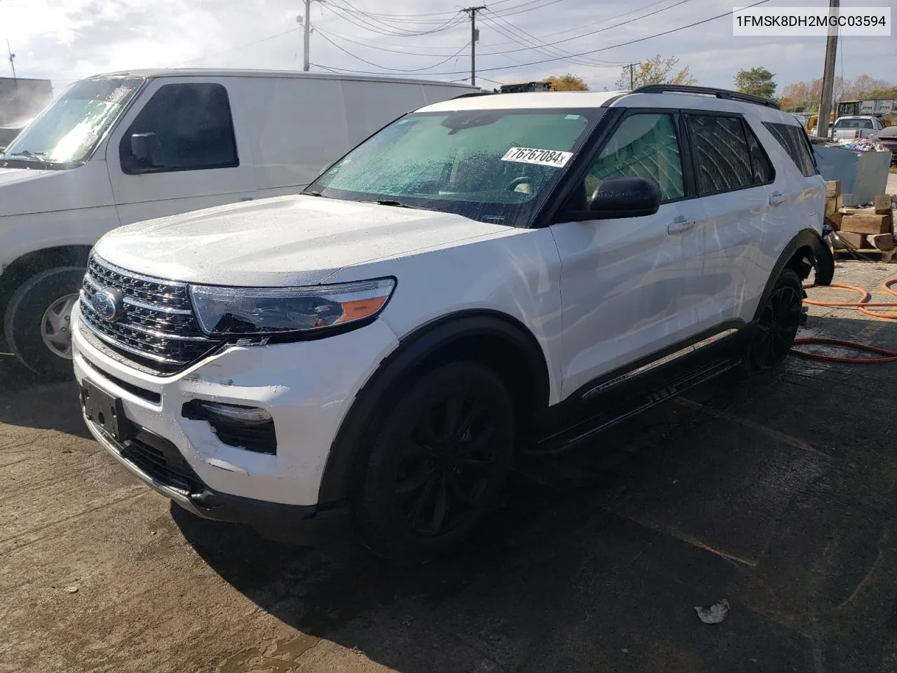 2021 Ford Explorer Xlt VIN: 1FMSK8DH2MGC03594 Lot: 76767084