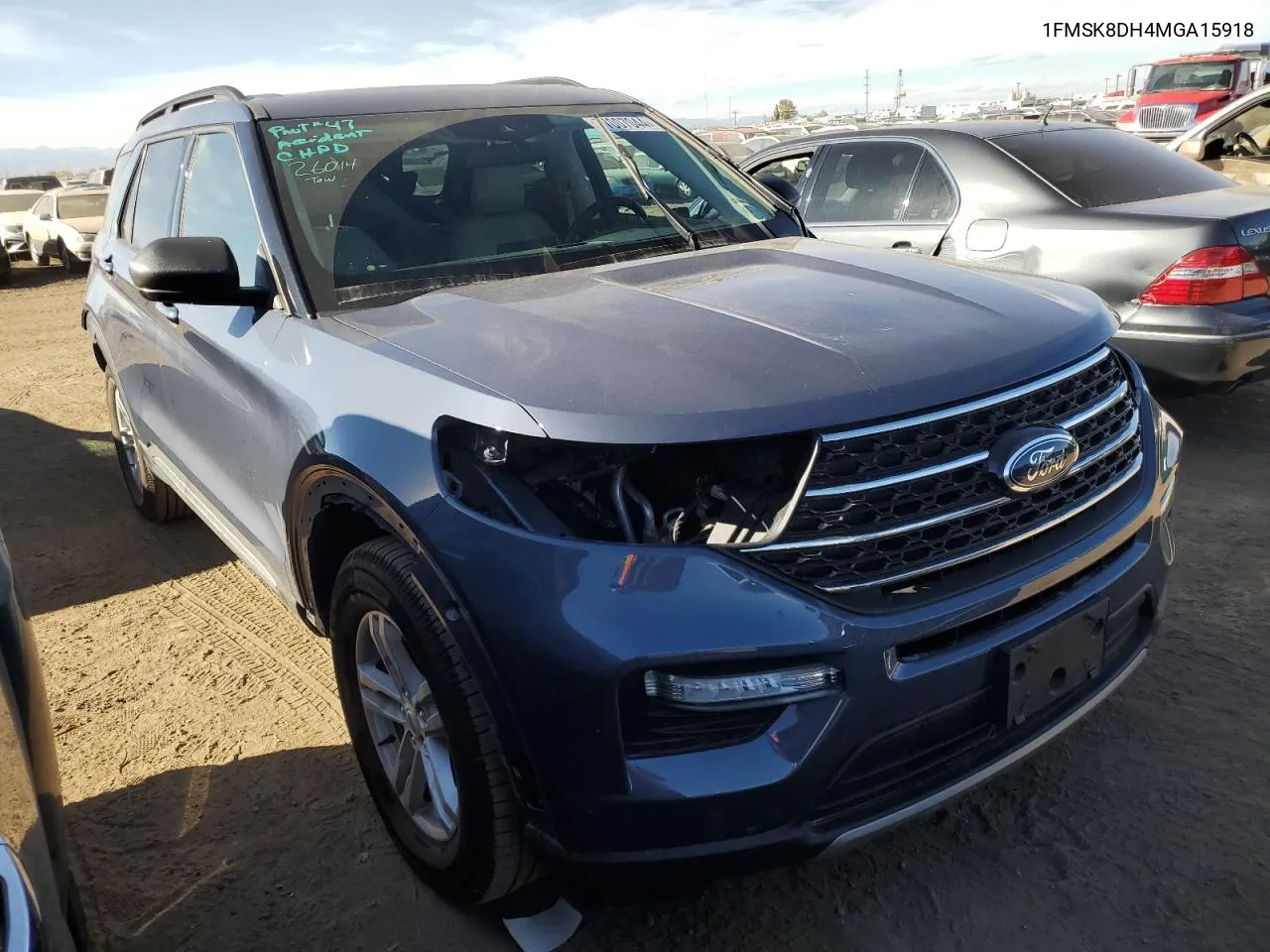 2021 Ford Explorer Xlt VIN: 1FMSK8DH4MGA15918 Lot: 77007044