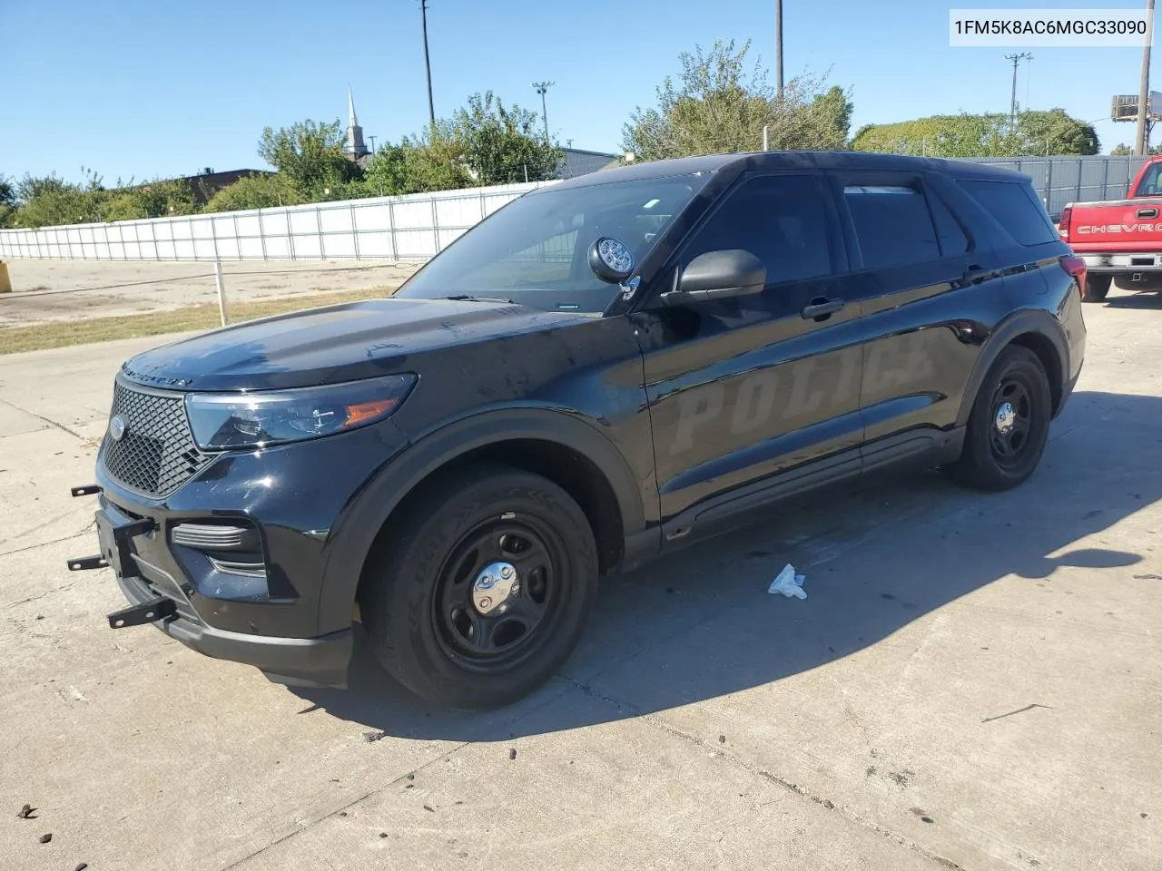 2021 Ford Explorer Police Interceptor VIN: 1FM5K8AC6MGC33090 Lot: 77366694