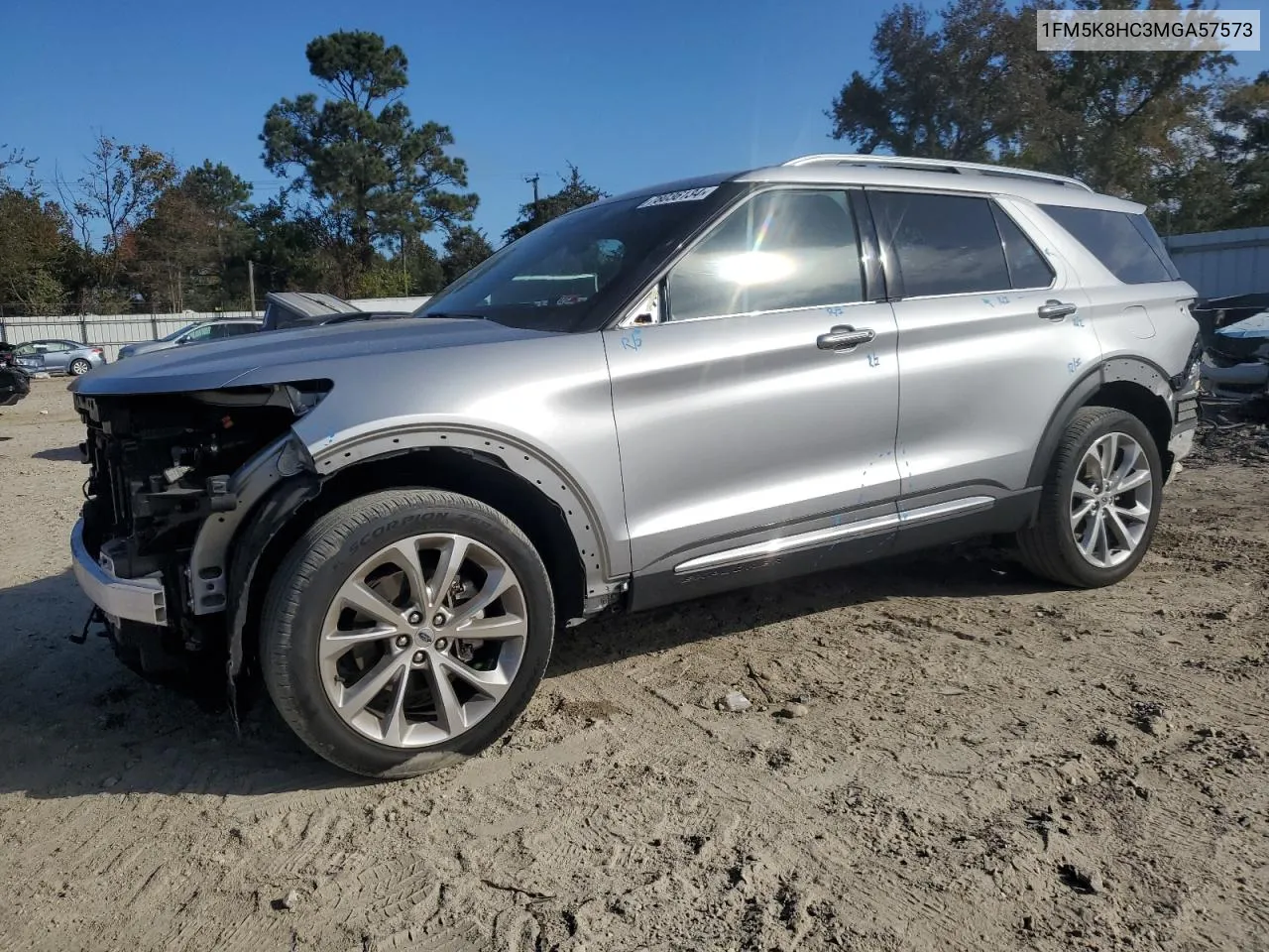 2021 Ford Explorer Platinum VIN: 1FM5K8HC3MGA57573 Lot: 78036134