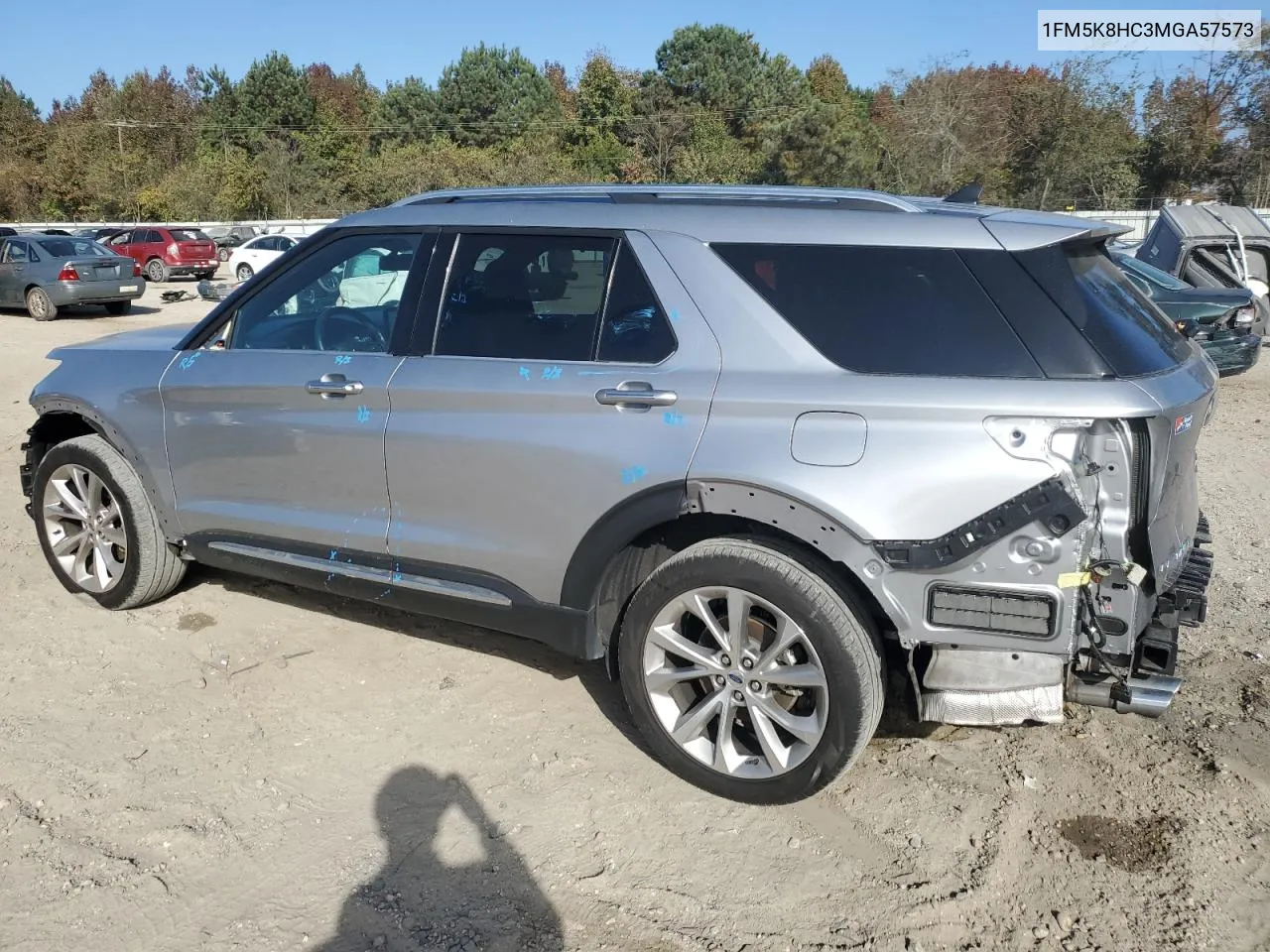 2021 Ford Explorer Platinum VIN: 1FM5K8HC3MGA57573 Lot: 78036134