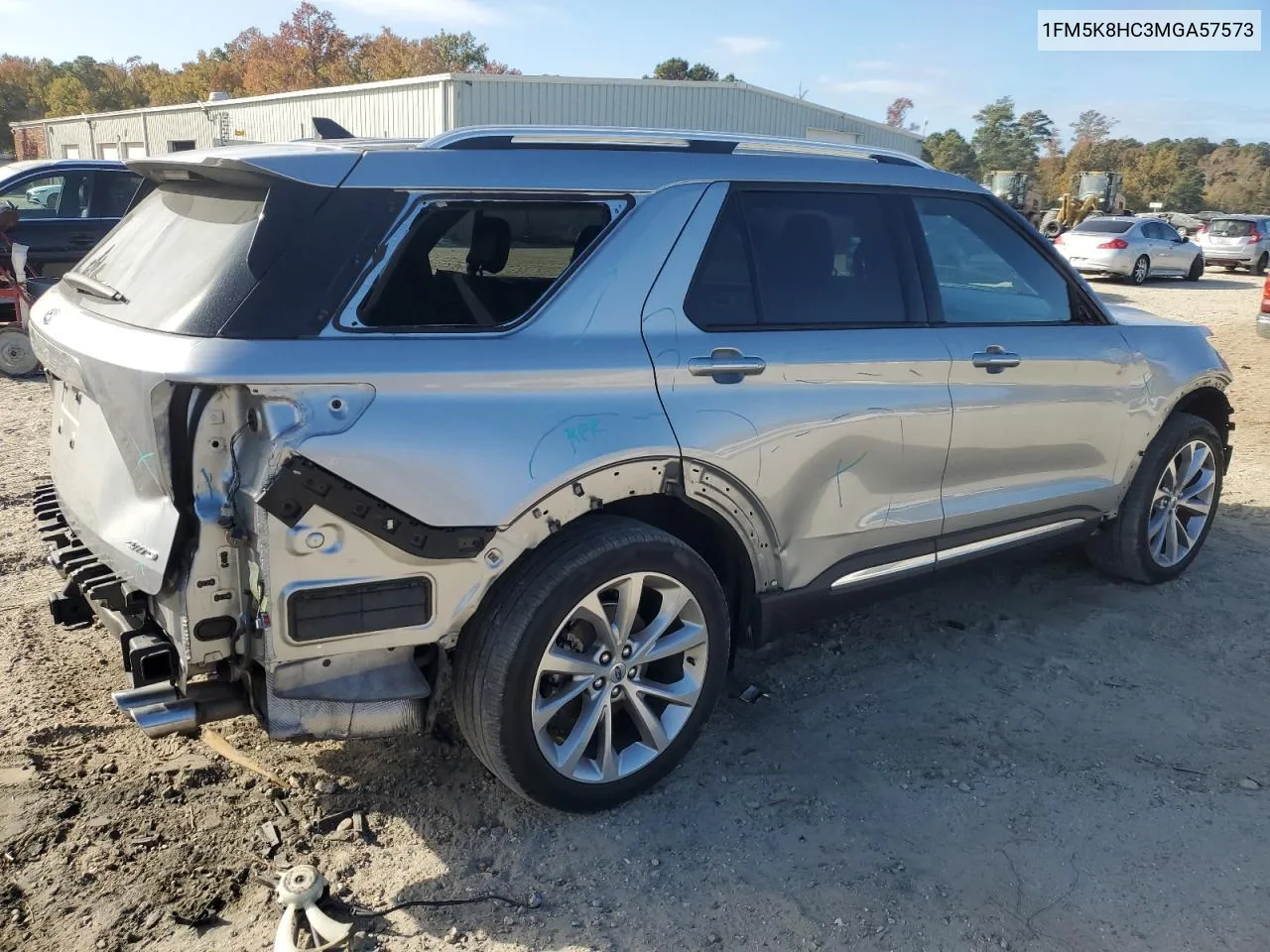 2021 Ford Explorer Platinum VIN: 1FM5K8HC3MGA57573 Lot: 78036134