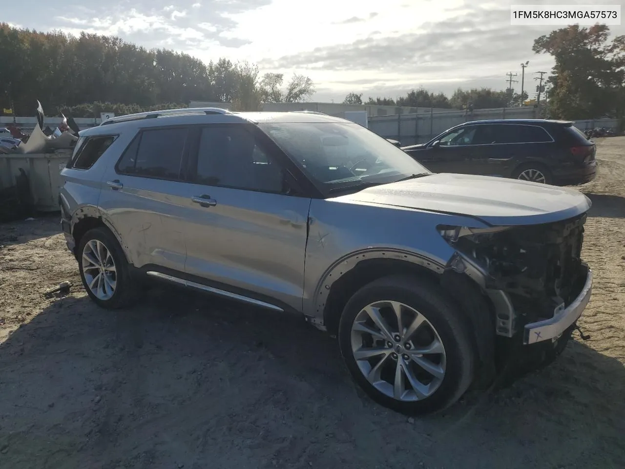 2021 Ford Explorer Platinum VIN: 1FM5K8HC3MGA57573 Lot: 78036134